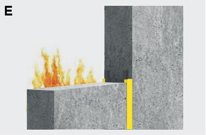 Voeg volledig gevuld met Bostik FP 404 Fire Retardant PU Foam