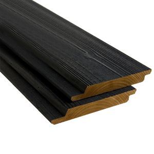 ModiWood Colour Fins Rabat Zwart 18x141x4200 mm