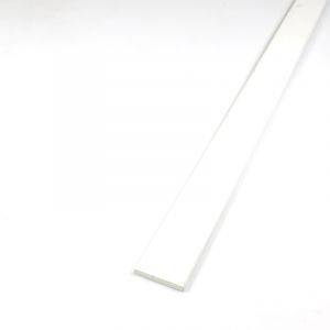 Hardhouten Koplat Wit Gegrond Met Rechte Kanten - 12x68x4900 mm