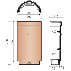 Koramic Halfronde Vorst Jura Nova - Natuurrood (600)