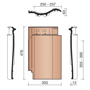 Koramic MaduraMax Ventilatiepan - Leikleur Mat Engobe (703)