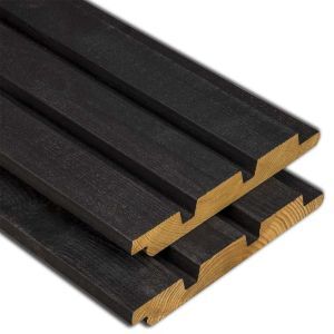 ModiWood Colour Triple Channel Zwart 18x140x4200 mm