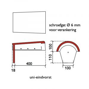 Monier Uni-Eindvorst Novo+ Hollands Rood