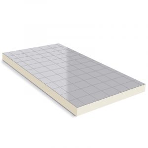 PIR 2-zijdig Aluminium 70 mm - 1200x600 mm - plaat à 0,72 m² Rd 3,15 m² KW