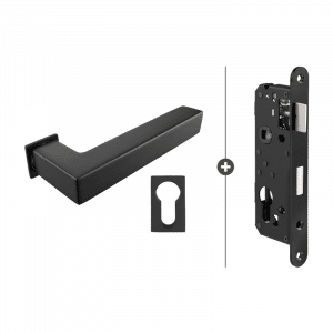 Skantrae Hang- en Sluitwerkpakket Squared 20 Minimal - Cilinderslot - Mat Zwart (826) HR