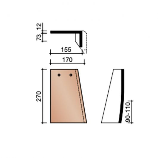 Koramic Leipan 301 Gevelpan Rechts (7090)