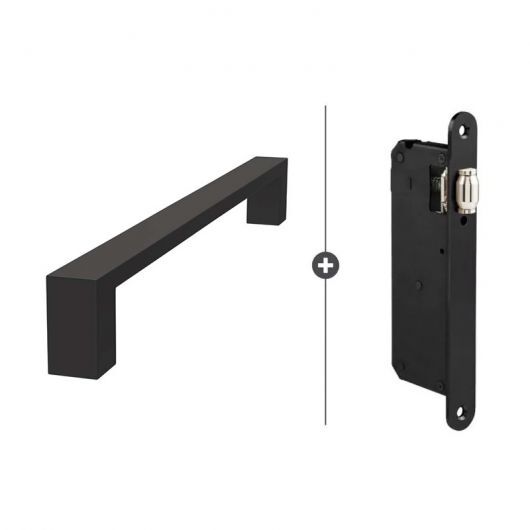 Skantrae Hang- en Sluitwerkpakket Quadrate Deurgreep Zwart (2119)