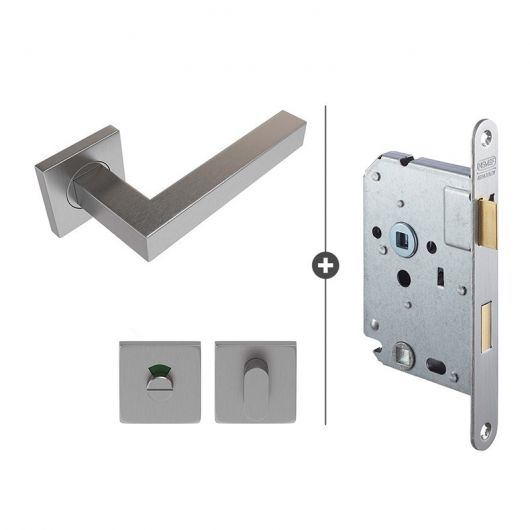 Skantrae Hang- en Sluitwerkpakket Squared 20 Regular - Vrij- en Bezetslot - RVS (2062) pakket