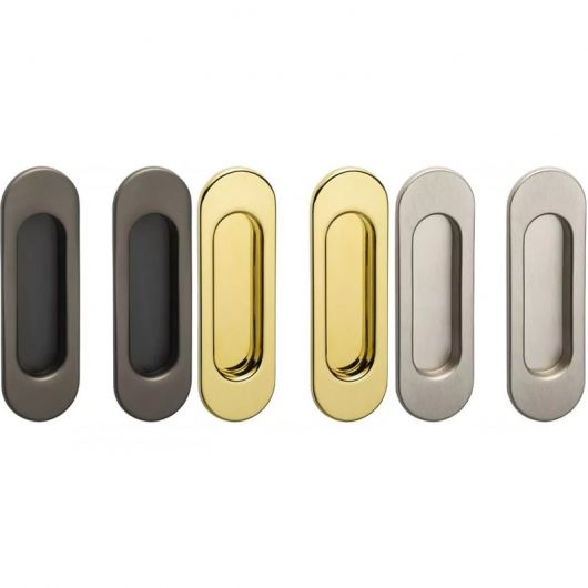 Weekamp Schuifdeurkom Ovaal PVD HR