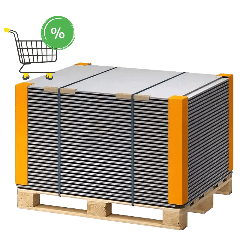 Plaatmateriaal met palletvoordeel