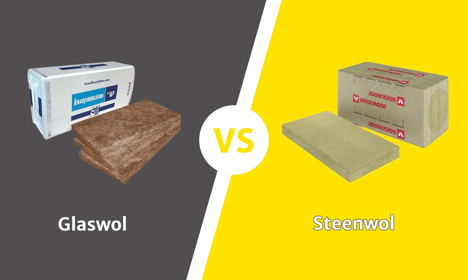 Glaswol en steenwol afbeelding