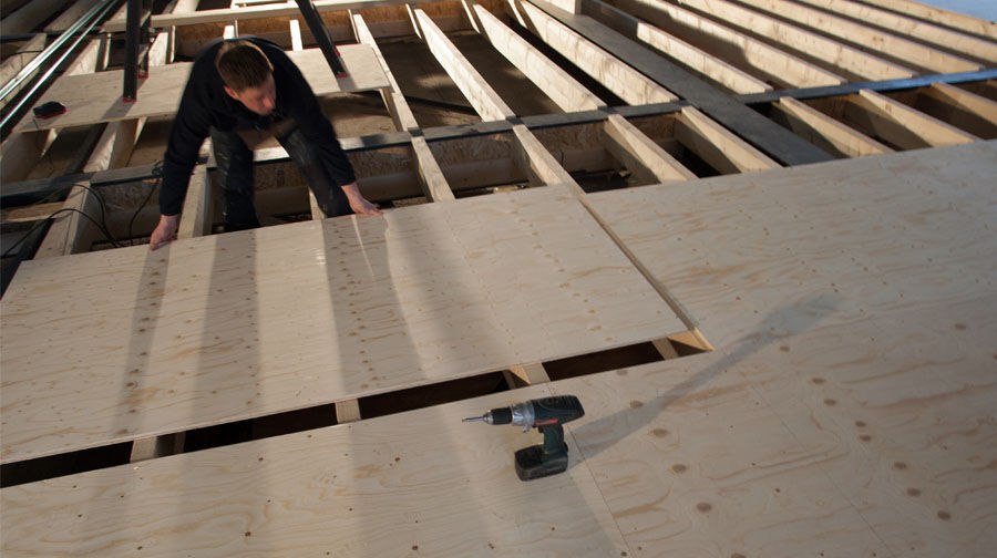 Underlayment toegepast alas vloer