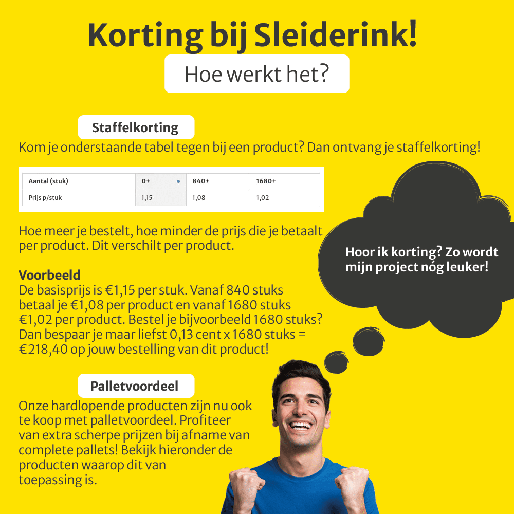 Korting bij Sleiderink!