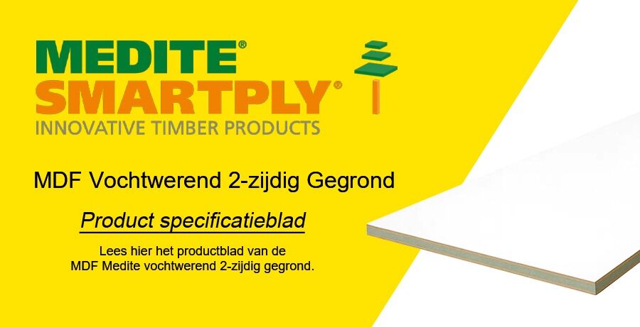 MDF Medite V313 Vochtwerend 2-zijdig Gegrond Productblad