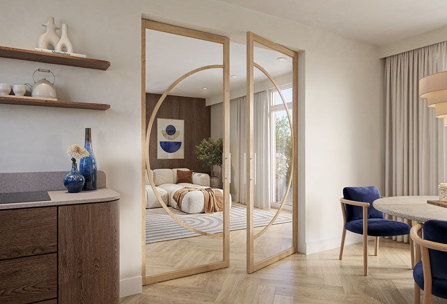 Voorbeeld van de nieuwe SlimSeries glasdeuren