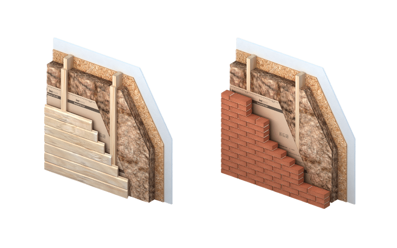 Opbouw houtskeletbouw wand